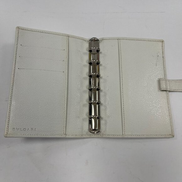 BVLGARI White Leather Notebook Cover - Preowned - Picture 3 of 14